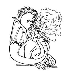 Dibujo para colorear: Dragón (Personajes) #148420 - Dibujos para Colorear e Imprimir Gratis