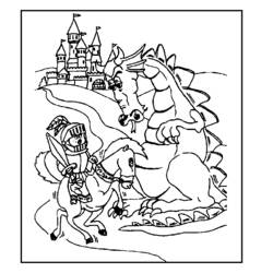 Dibujo para colorear: Dragón (Personajes) #148442 - Dibujos para Colorear e Imprimir Gratis