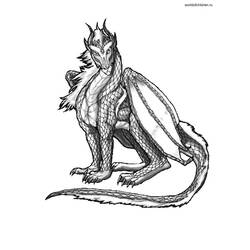 Dibujo para colorear: Dragón (Personajes) #148483 - Dibujos para Colorear e Imprimir Gratis