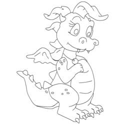 Dibujo para colorear: Dragón (Personajes) #148488 - Dibujos para Colorear e Imprimir Gratis