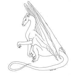 Dibujo para colorear: Dragón (Personajes) #148492 - Dibujos para Colorear e Imprimir Gratis