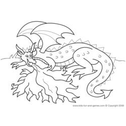 Dibujo para colorear: Dragón (Personajes) #148507 - Dibujos para Colorear e Imprimir Gratis