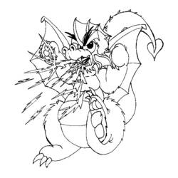 Dibujo para colorear: Dragón (Personajes) #148603 - Dibujos para Colorear e Imprimir Gratis