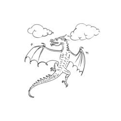 Dibujo para colorear: Dragón (Personajes) #148617 - Dibujos para Colorear e Imprimir Gratis