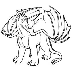 Dibujo Dragón (Personajes) #173307 para imprimir y colorear