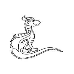 Dibujo Dragón (Personajes) #173311 para imprimir y colorear