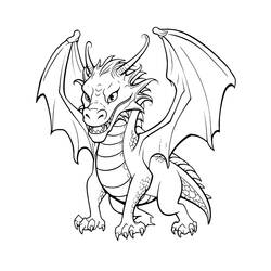 Dibujo Dragón (Personajes) #218237 para imprimir y colorear