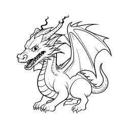 Dibujo Dragón (Personajes) #218240 para imprimir y colorear