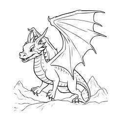 Dibujo Dragón (Personajes) #218241 para imprimir y colorear