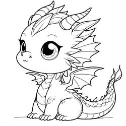 Dibujo Dragón (Personajes) #218242 para imprimir y colorear