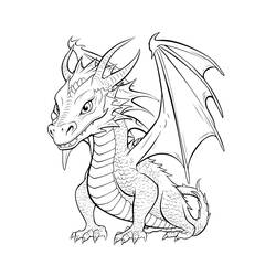 Dibujo Dragón (Personajes) #218247 para imprimir y colorear