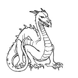 Dibujo Dragón (Personajes) #5695 para imprimir y colorear