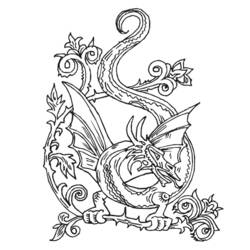 Dibujo Dragón (Personajes) #5715 para imprimir y colorear