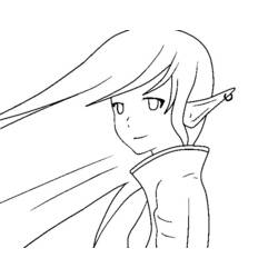 Dibujo Elfo (Personajes) #94069 para imprimir y colorear