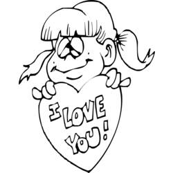 Dibujo para colorear: En amor (Personajes) #88502 - Dibujos para Colorear e Imprimir Gratis