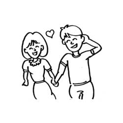 Dibujo para colorear: En amor (Personajes) #88544 - Dibujos para colorear