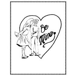 Dibujo para colorear: En amor (Personajes) #88631 - Dibujos para Colorear e Imprimir Gratis