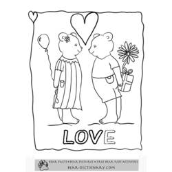 Dibujo para colorear: En amor (Personajes) #88731 - Dibujos para Colorear e Imprimir Gratis