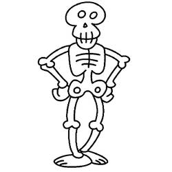 Dibujo para colorear: Esqueleto (Personajes) #147407 - Dibujos para Colorear e Imprimir Gratis