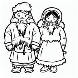 Dibujo para colorear: Esquimal (Personajes) #191304 - Dibujos para Colorear e Imprimir Gratis