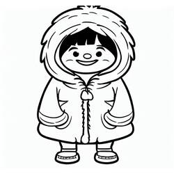 Dibujo para colorear: Esquimal (Personajes) #191305 - Dibujos para Colorear e Imprimir Gratis