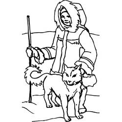 Dibujo para colorear: Esquimal (Personajes) #191319 - Dibujos para Colorear e Imprimir Gratis