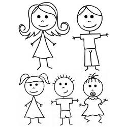 Dibujo para colorear: Familia (Personajes) #95215 - Dibujos para Colorear e Imprimir Gratis