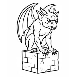 Dibujo gárgola (Personajes) #221778 para imprimir y colorear