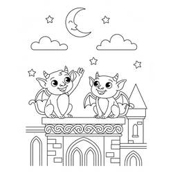 Dibujo gárgola (Personajes) #221787 para imprimir y colorear