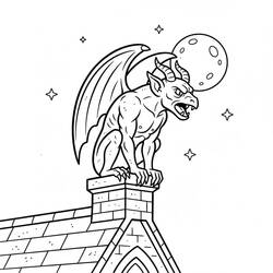 Dibujo gárgola (Personajes) #221800 para imprimir y colorear