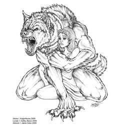 Dibujos para colorear: Hombre lobo - Dibujos para colorear