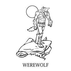 Dibujo para colorear: Hombre lobo (Personajes) #100081 - Dibujos para Colorear e Imprimir Gratis