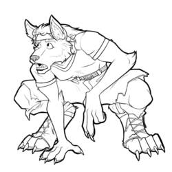 Dibujo Hombre Lobo (Personajes) #201657 para imprimir y colorear