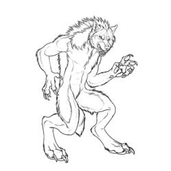 Dibujo Hombre Lobo (Personajes) #201659 para imprimir y colorear