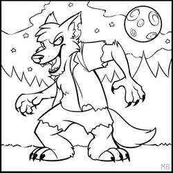 Dibujo para colorear: Hombre lobo (Personajes) #99995 - Dibujos para Colorear e Imprimir Gratis