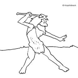 Dibujo para colorear: Hombre prehistórico (Personajes) #150224 - Dibujos para colorear