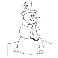 Dibujo para colorear: Muñeco de nieve (Personajes) #89165 - Dibujos para Colorear e Imprimir Gratis