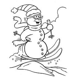 Dibujo para colorear: Muñeco de nieve (Personajes) #89166 - Dibujos para Colorear e Imprimir Gratis