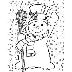 Dibujo para colorear: Muñeco de nieve (Personajes) #89184 - Dibujos para Colorear e Imprimir Gratis