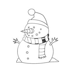 Dibujo para colorear: Muñeco de nieve (Personajes) #89185 - Dibujos para Colorear e Imprimir Gratis