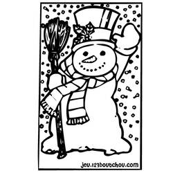 Dibujo para colorear: Muñeco de nieve (Personajes) #89191 - Dibujos para Colorear e Imprimir Gratis