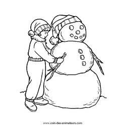 Dibujo para colorear: Muñeco de nieve (Personajes) #89205 - Dibujos para Colorear e Imprimir Gratis