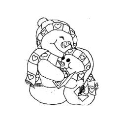 Dibujo para colorear: Muñeco de nieve (Personajes) #89208 - Dibujos para Colorear e Imprimir Gratis