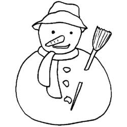Dibujo para colorear: Muñeco de nieve (Personajes) #89218 - Dibujos para Colorear e Imprimir Gratis
