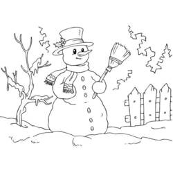 Dibujo para colorear: Muñeco de nieve (Personajes) #89227 - Dibujos para Colorear e Imprimir Gratis