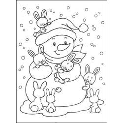 Dibujo para colorear: Muñeco de nieve (Personajes) #89228 - Dibujos para Colorear e Imprimir Gratis