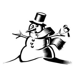 Dibujo para colorear: Muñeco de nieve (Personajes) #89231 - Dibujos para Colorear e Imprimir Gratis