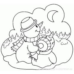 Dibujo para colorear: Muñeco de nieve (Personajes) #89234 - Dibujos para Colorear e Imprimir Gratis