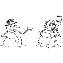 Dibujo para colorear: Muñeco de nieve (Personajes) #89240 - Dibujos para Colorear e Imprimir Gratis