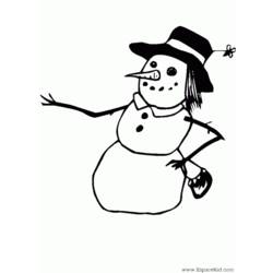 Dibujo para colorear: Muñeco de nieve (Personajes) #89244 - Dibujos para Colorear e Imprimir Gratis